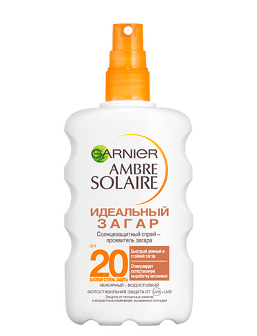 Garnier Ambre Solaire Солнцезащитный спрей Идеальный Загар, SPF 20